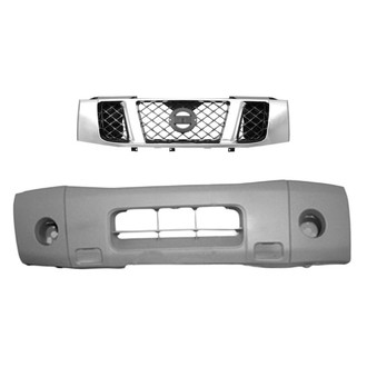 Replace® - 2-Piece (Front Bumper Cover, Grille) (Standard Line)