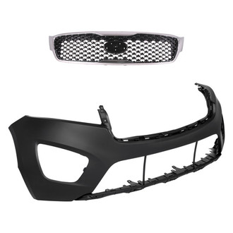 Replace® - 2-Piece (Front Bumper Cover, Grille) (Standard Line)