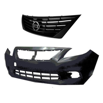 Replace® - 2-Piece (Front Bumper Cover, Grille)