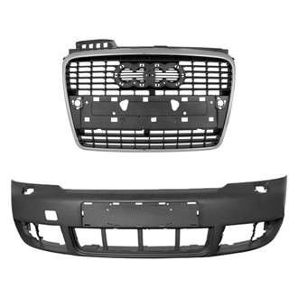 Replace® - 2-Piece (Front Bumper Cover, Grille) (Standard Line)