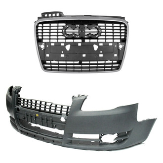 Replace® - 2-Piece (Front Bumper Cover, Grille) (Standard Line)