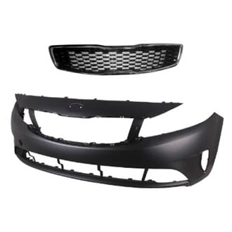 Replace® BNDL-230162 - 2-Piece (Front Bumper Cover, Grille) (Standard Line)
