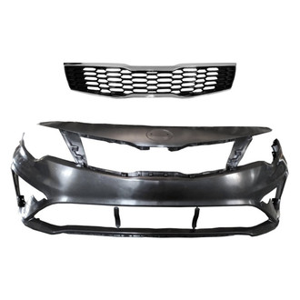 Replace® - 2-Piece (Front Bumper Cover, Grille) (Standard Line)