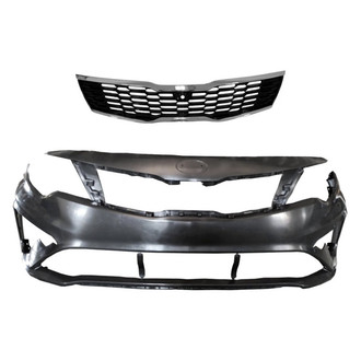 Replace® - 2-Piece (Front Bumper Cover, Grille) (Standard Line)