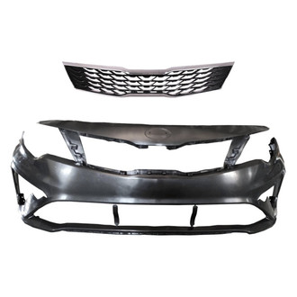 Replace® - 2-Piece (Front Bumper Cover, Grille) (Standard Line)