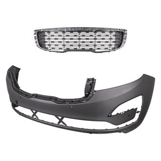 Replace® - 2-Piece (Front Bumper Cover, Grille) (Standard Line)