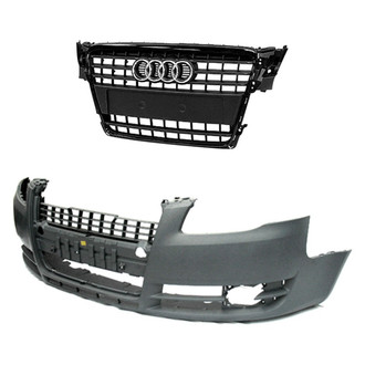 Replace® - 2-Piece (Front Bumper Cover, Grille) (Standard Line)