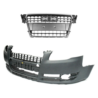 Replace® - 2-Piece (Front Bumper Cover, Grille) (Standard Line)