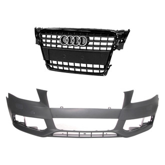 Replace® - 2-Piece (Front Bumper Cover, Grille) (Standard Line)