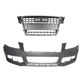 Replace® - 2-Piece (Front Bumper Cover, Grille) (Standard Line)