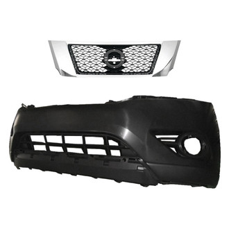 Replace® - 2-Piece (Front Bumper Cover, Grille) (Standard Line)