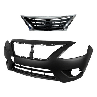 Replace® - 2-Piece (Front Bumper Cover, Grille) (Standard Line)