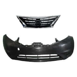 Replace® - 2-Piece (Front Bumper Cover, Grille) (Standard Line)