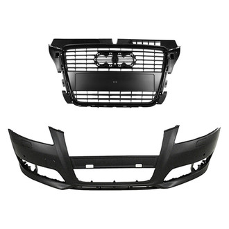 Replace® - 2-Piece (Front Bumper Cover, Grille) (Standard Line)