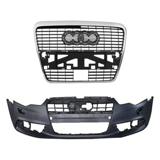 Replace® - 2-Piece (Front Bumper Cover, Grille) (Standard Line)