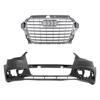 Replace® - 2-Piece (Front Bumper Cover, Grille) (Standard Line)