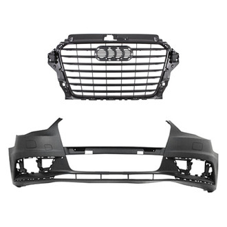 Replace® - 2-Piece (Front Bumper Cover, Grille) (Standard Line)