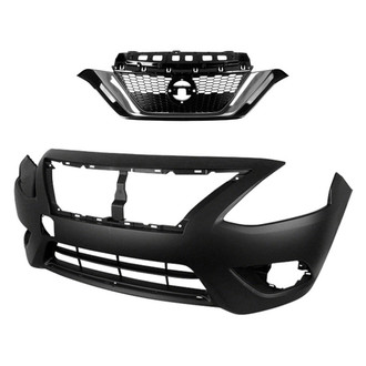 Replace® - 2-Piece (Front Bumper Cover, Grille) (Standard Line)