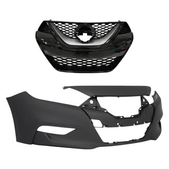 Replace® - 2-Piece (Front Bumper Cover, Grille) (Standard Line)