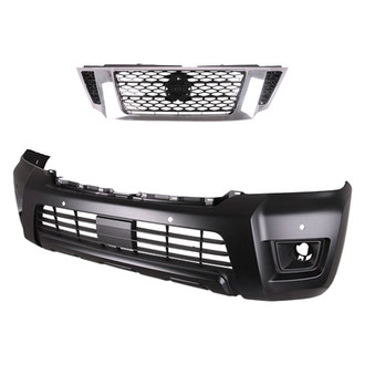 Replace® - 2-Piece (Front Bumper Cover, Grille) (Standard Line)
