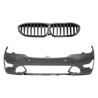 Replace® - 2-Piece (Front Bumper Cover, Grille) (Standard Line)