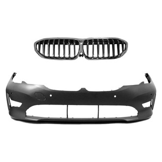Replace® - 2-Piece (Front Bumper Cover, Grille) (Standard Line)