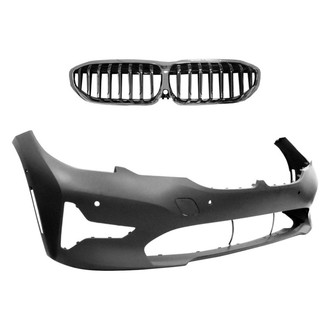 Replace® - 2-Piece (Front Bumper Cover, Grille) (Standard Line)
