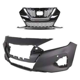 Replace® - 2-Piece (Front Bumper Cover, Grille) (Standard Line)