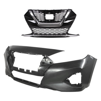 Replace® - 2-Piece (Front Bumper Cover, Grille) (Standard Line)