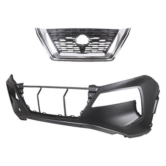 Replace® - 2-Piece (Front Bumper Cover, Grille) (Standard Line)