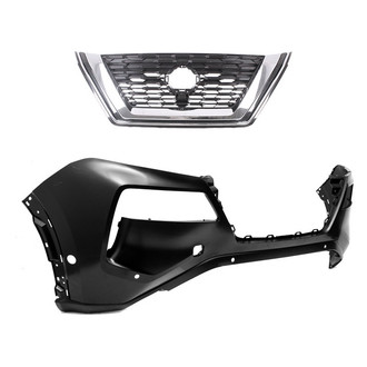 Replace® - 2-Piece (Front Bumper Cover, Grille) (Standard Line)