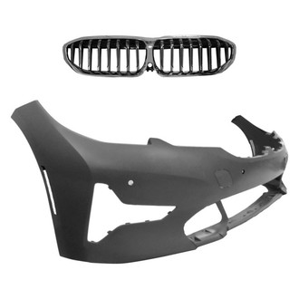 Replace® - 2-Piece (Front Bumper Cover, Grille) (Standard Line)
