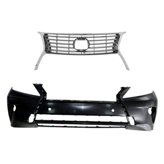 Replace® - 2-Piece (Front Bumper Cover, Grille) (Standard Line)