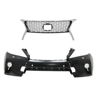 Replace® - 2-Piece (Front Bumper Cover, Grille) (Standard Line)