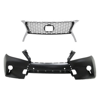 Replace® - 2-Piece (Front Bumper Cover, Grille) (Standard Line)