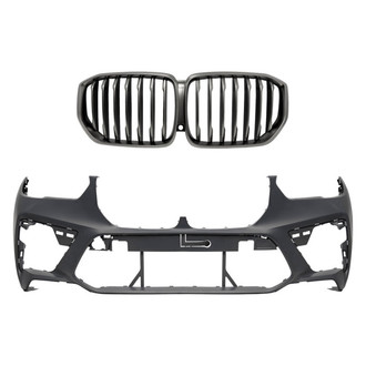 Replace® - 2-Piece (Front Bumper Cover, Grille) (Standard Line)