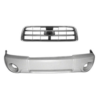 Replace® - 2-Piece (Front Bumper Cover, Grille) (Standard Line)