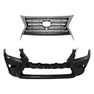 Replace® - 2-Piece (Front Bumper Cover, Grille) (Standard Line)