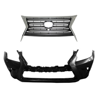Replace® - 2-Piece (Front Bumper Cover, Grille) (Standard Line)