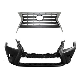 Replace® - 2-Piece (Front Bumper Cover, Grille) (Standard Line)
