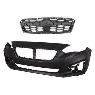 Replace® - 2-Piece (Front Bumper Cover, Grille) (Standard Line)