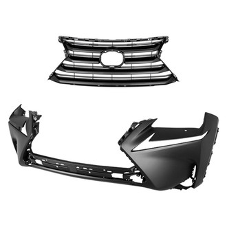 Replace® - 2-Piece (Front Bumper Cover, Grille) (Standard Line)