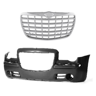 Replace® - 2-Piece (Front Bumper Cover, Grille) (Standard Line)