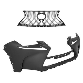Replace® - 2-Piece (Front Bumper Cover, Grille) (Standard Line)