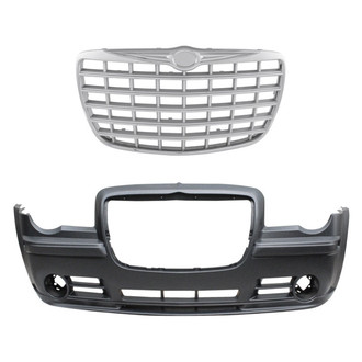 Replace® - 2-Piece (Front Bumper Cover, Grille) (Standard Line)