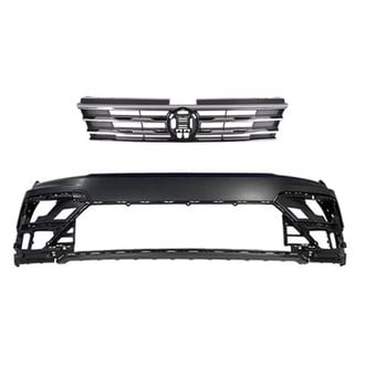 Replace® - 2-Piece (Front Bumper Cover, Grille) (Standard Line)
