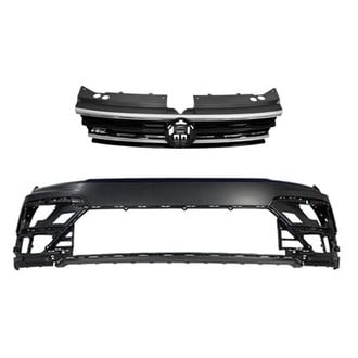 Replace® - 2-Piece (Front Bumper Cover, Grille) (Standard Line)