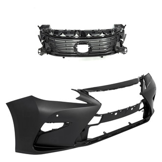 Replace® - 2-Piece (Front Bumper Cover, Grille) (Standard Line)