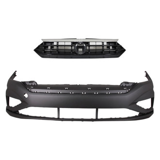 Replace® - 2-Piece (Front Bumper Cover, Grille) (Standard Line)