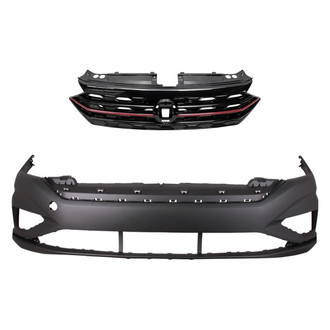 Replace® - 2-Piece (Front Bumper Cover, Grille) (Standard Line)